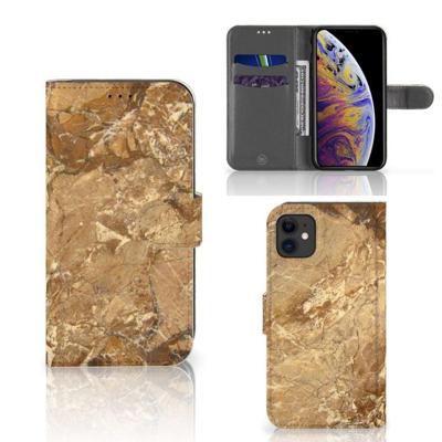 Apple iPhone 11 | Bookcase | Marmer Creme | Portemonnee hoesje Apple iPhone 11 | Bookcase | Marmer Creme | Portemonnee hoesje
