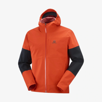 Salomon Outrack 2.5L Jacket Heren Fleece Fiery Red/Black L - thumbnail