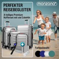 Reiskoffers Zilver 4-delig ABS met gratis accessoires - thumbnail