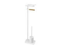 Ridder Toiletrolhouder met toiletborstel Albany (Wit mat) - thumbnail