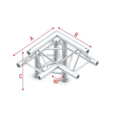 Showtec GT30 Driehoek truss 011 3-weg hoek 90g apex up