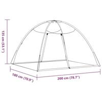 VidaXL Klamboe met deuren mongolia 220 gaas 200x180x135 cm wit - thumbnail
