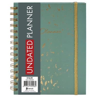 Planner undated spiraal Chiq 20x16c