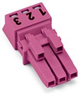 WAGO 890-283 Netstekker WINSTA MINI Bus, recht Totaal aantal polen: 3 16 A Pink 50 stuk(s) - thumbnail