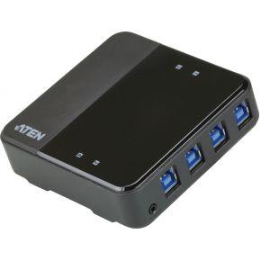 Aten US434-AT USB 3.0 randapparatuurschakelaar met 4 poorten, zwart