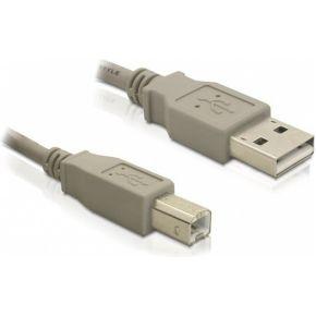 Delock 82215 USB-kabel USB 2.0 USB-A stekker, USB-B stekker 1.80 m Grijs