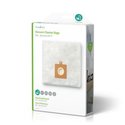 Nedis Stofzuigerzak | 4 Stuks | Synthetisch | voor AEG / Electrolux | Wit | 1 stuks - DUBG220AEG4 DUBG220AEG4