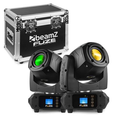 BeamZ 2x Fuze75S LED Spot moving head met flightcase BeamZ 2x Fuze75S LED Spot moving head met flightcase