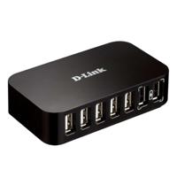 D-Link DUB-H7/E DUB-H7/E USB-hub 7 poorten USB-A USB 2.0 480 MBit/s Met snellaadpoort Zwart - thumbnail