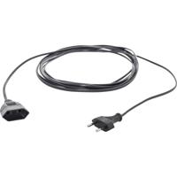 HAWA R696 Stroom Verlengkabel 2.5 A Zwart 3.00 m H03VVH2-F 2X 0,75 mm² Plat - thumbnail