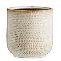 Bloempot Erik - beige - 13x12,5 cm - thumbnail