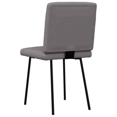 Eetkamerstoelen 2 st kunstleer grijs Eetkamerstoelen 2 st kunstleer grijs