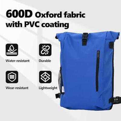 VidaXL Fietstas blauw 31 x 13 x 58 cm polyester