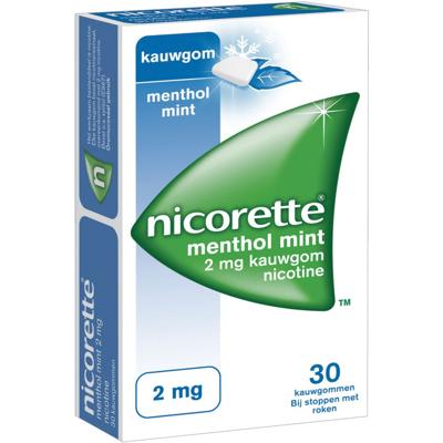 Nicorette Suikervrij Kauwgom 2 mg Menthol Mint