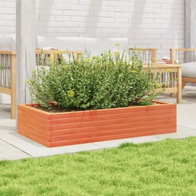 Plantenbak 110x60x23 cm massief grenenhout wasbruin