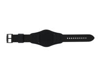 Horlogeband Fossil JR1510 Onderliggend Leder Zwart 22mm - thumbnail