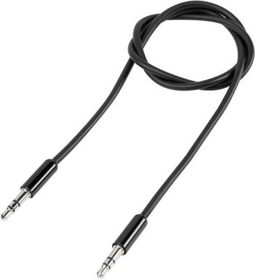 SpeaKa Professional SP-7870044 Jackplug Audio Aansluitkabel [1x Jackplug male 3,5 mm - 1x Jackplug male 3,5 mm] 1.00 m Zwart SuperSoft-mantel