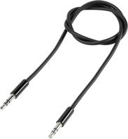SpeaKa Professional SP-7870044 Jackplug Audio Aansluitkabel [1x Jackplug male 3,5 mm - 1x Jackplug male 3,5 mm] 1.00 m Zwart SuperSoft-mantel - thumbnail