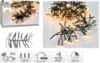 Kerstverlichting LED cluster 3000 lampjes 22m, warm wit - thumbnail
