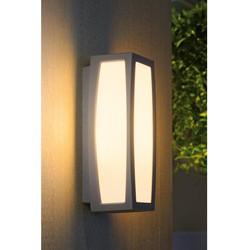 Wandlamp MERIDIAN BOX zilvergrijs 1xE27, met bewegingssensor