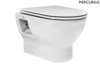 Wiesbaden Mercurius wandcloset met flatline zitting wit - thumbnail