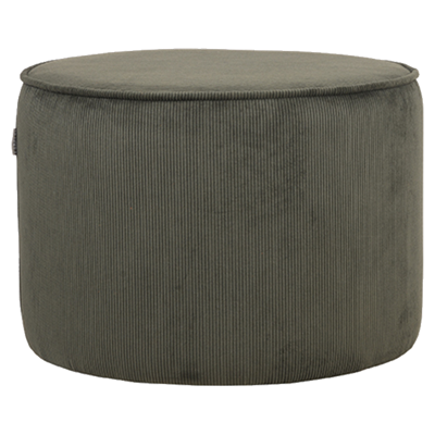 LABEL51 Poef 'Tibo' Rib, kleur Army Green