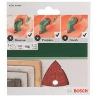 Bosch Accessories 2609256A59 Deltaschuurpapier Met klittenband, Geperforeerd Korrelgrootte (num) 240 Hoekmaat 105 mm 5 stuk(s) - thumbnail