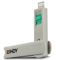 LINDY Schloss / Zutrittskontrolle Sleutel voor USB-C-poort Set van 4 stuks Groen Incl. 1 sleutel - thumbnail