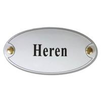 Emaille deurbord ovaal Heren - thumbnail