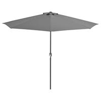 VidaXL Balkonparasol half met aluminium paal 300x155 cm antraciet - thumbnail