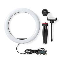 Nedis Ringlicht | 10 inch | 120 LED's | 2700 - 6700 K | Statief | Zwart - RLSTND100BK - thumbnail