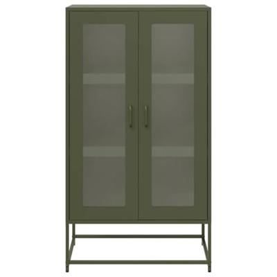 Hoge kast 68x39x123 cm staal olijfgroen Hoge kast 68x39x123 cm staal olijfgroen