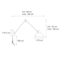 QAZQA Retro wandlamp staal geel met brons - Milou - thumbnail