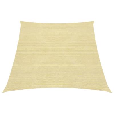 VidaXL Zonnezeil 160 g/m² 3/4x3 m hdpe beige
