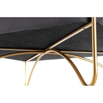 Kruk DKD Home Decor Schuim Grijs Gouden Metaal Polyester Fluweel Hout MDF (80 x 80 x 47 cm) Kruk DKD Home Decor Schuim Grijs Gouden Metaal Polyester Fluweel Hout MDF (80 x 80 x 47 cm)