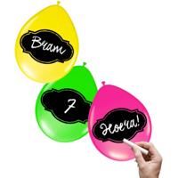 Folat BV Beschrijfbare ballonnen neon, 6st. - thumbnail
