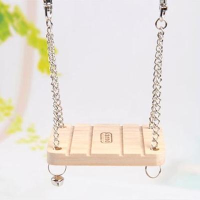 Huisdier houten Hamster Bell Swing met ketting kleine Bell schorsing Poppled hangende Ladder huisdier speelgoed Huisdier houten Hamster Bell Swing met ketting kleine Bell schorsing Poppled hangende Ladder huisdier speelgoed