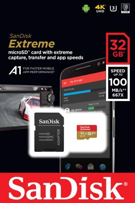 SanDisk Extreme microSDHC 32 GB geheugenkaart