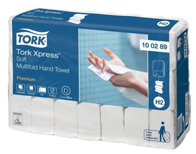 Handdoek tork h2 premium 2laags 212x255mm wit Handdoek tork h2 premium 2laags 212x255mm wit