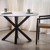 Kave Home Ronde Eettafel 'Argo' Glas, 120cm, kleur Zwart - thumbnail