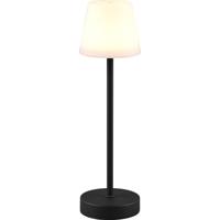 LED Tafellamp met Oplaadbare Batterijen - Trion Marty - 2.2W - Aanpasbare Kleurtemperatuur - Dimbaar - Spatwaterdicht IP44 - Rond - Zwart - thumbnail