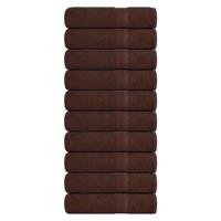 VidaXL Douchehanddoeken frogn 10 st 70x140 cm 360 g/m² bruin - thumbnail