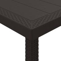 13-delige tuin eetset met kussens, Bruin poly rattan - thumbnail