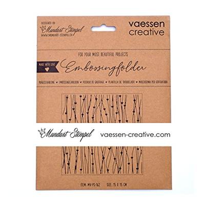 Mundart Stempel • embossing sjabloon lijnen met hartjes