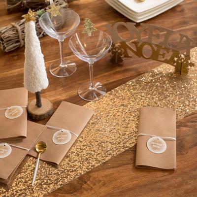 Santex Gouden Pailletten Tafelloper