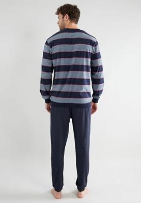 Heren pyjama - 452061 - Streep - Nos - Katoenen mannen nachtkleding - tricot - 58 - 58