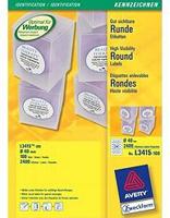 Etiket Avery Zweckform L3415 rond 40mm wit - thumbnail