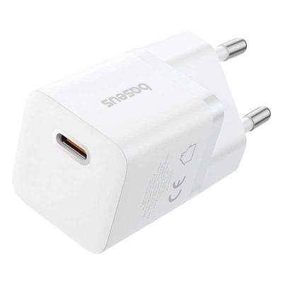 Baseus P10110909213-00 USB-C GaN5 mini 25W netvoeding oplader Wit