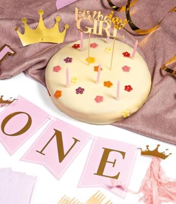 Taart Topper Birthday Girl Gold