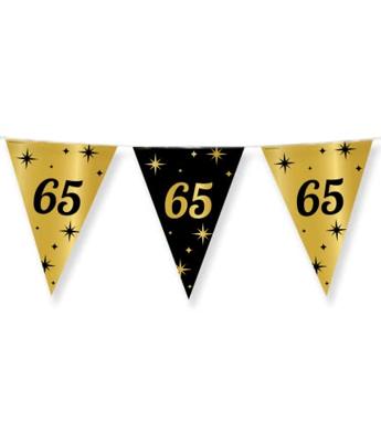 Classy Vlaggenlijn 65 Jaar Zwart/Goud (10m) - thumbnail